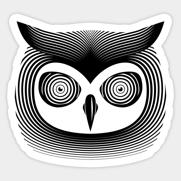 Hypno Owl Sticker by AxiomDesign